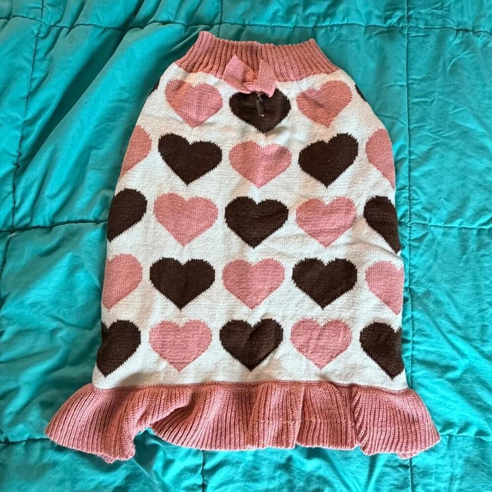 Cute heart sweater for your fur baby